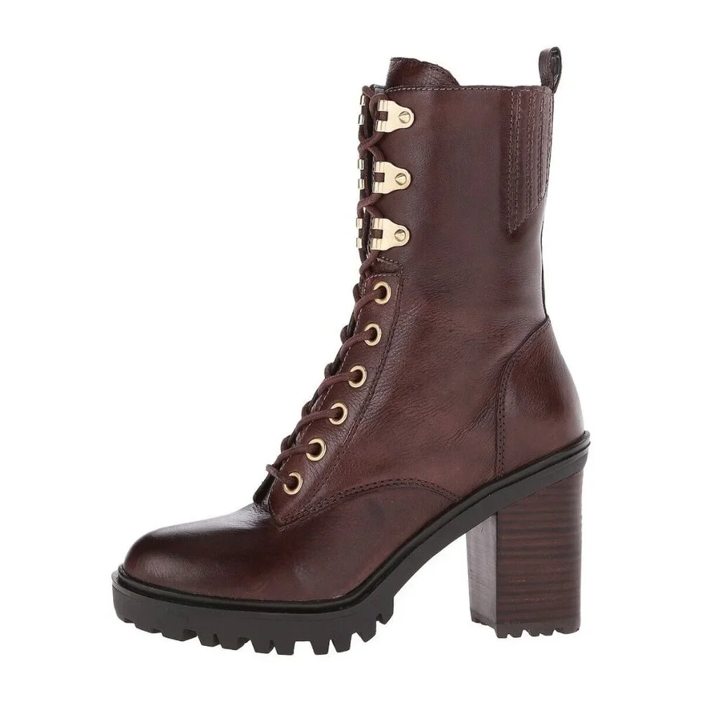 NWOB Guess Gandy Leather Lace Up Boot